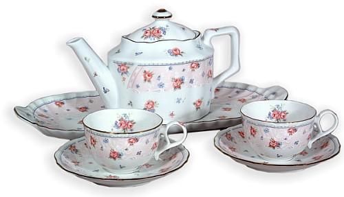 Porcelain Petit Rose Tea Set