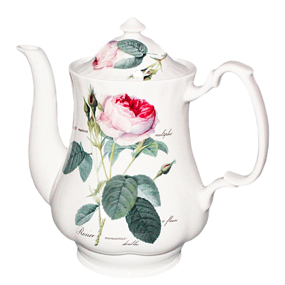 Redoute Rose Bone China Coffee Pot