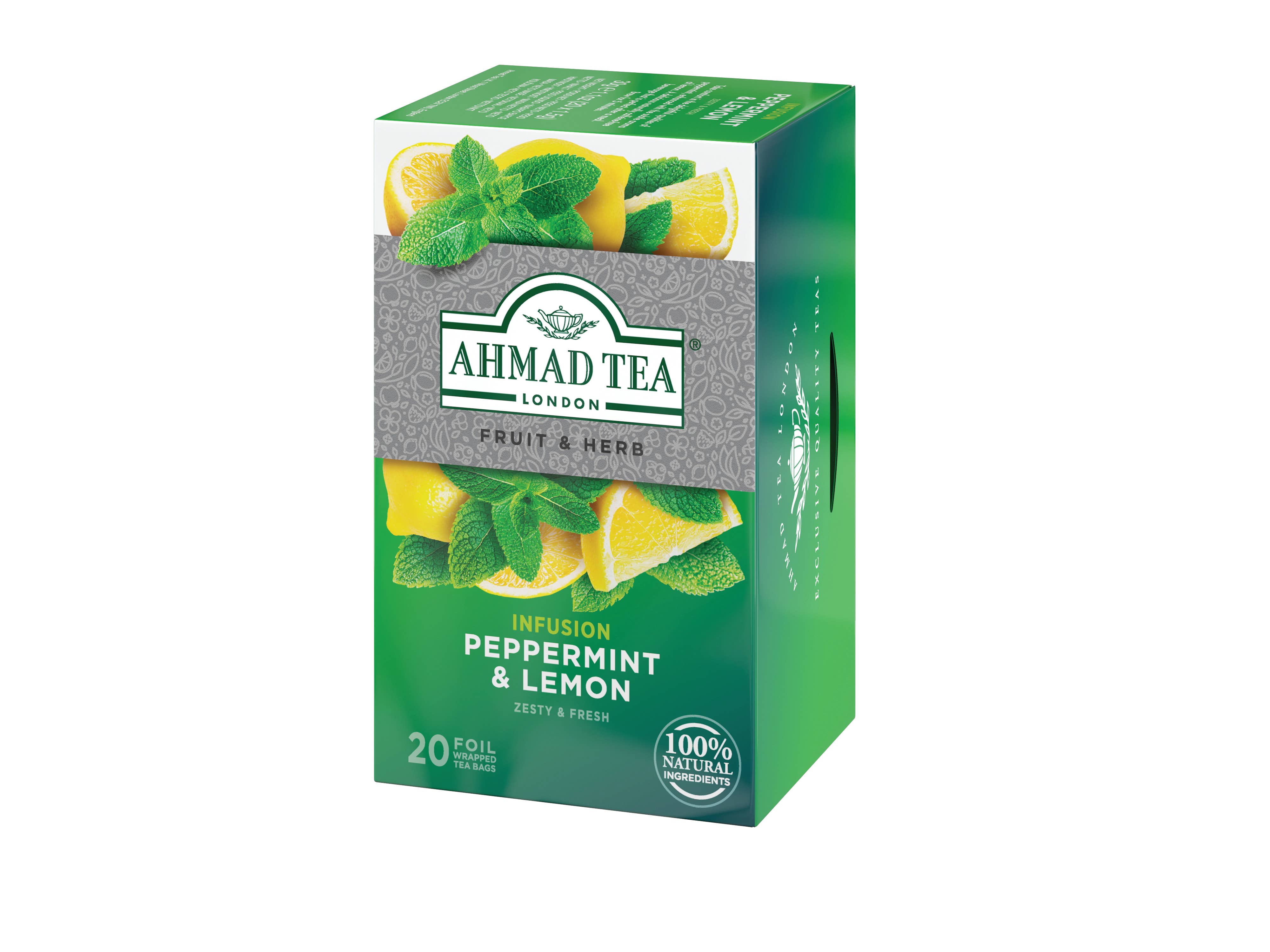 Ahmad Teas - Peppermint & Lemon Tea - Caffeine Free – bluemoonteas.com 