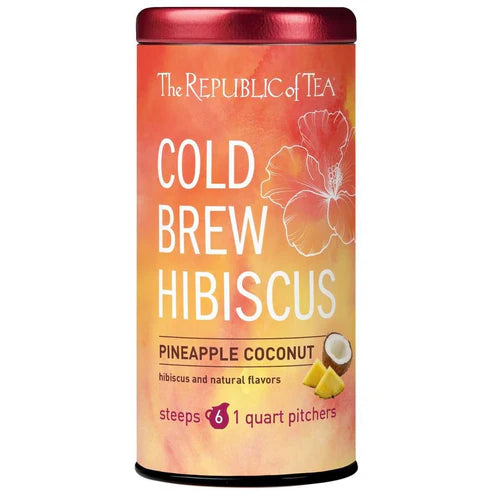 Cold Brew Hibiscus Pineapple Coconut Iced Tea
