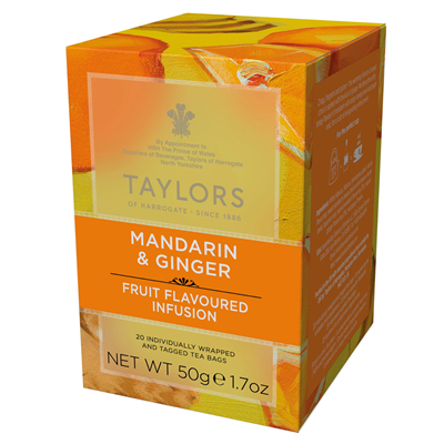Taylors of Harrogate Mandarin & Ginger Herbal Tea 