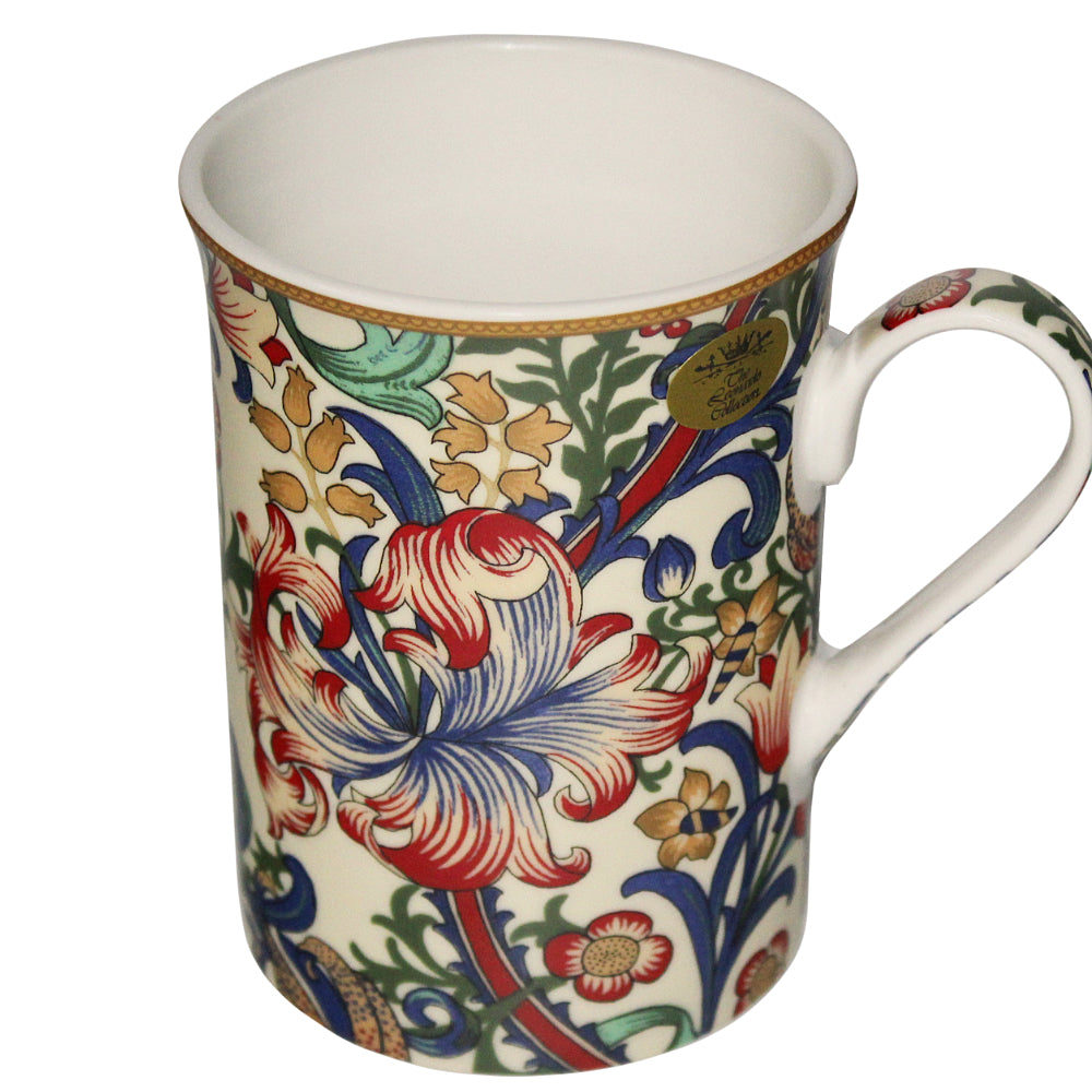 William Morris Golden Lily Red & Blue Mug