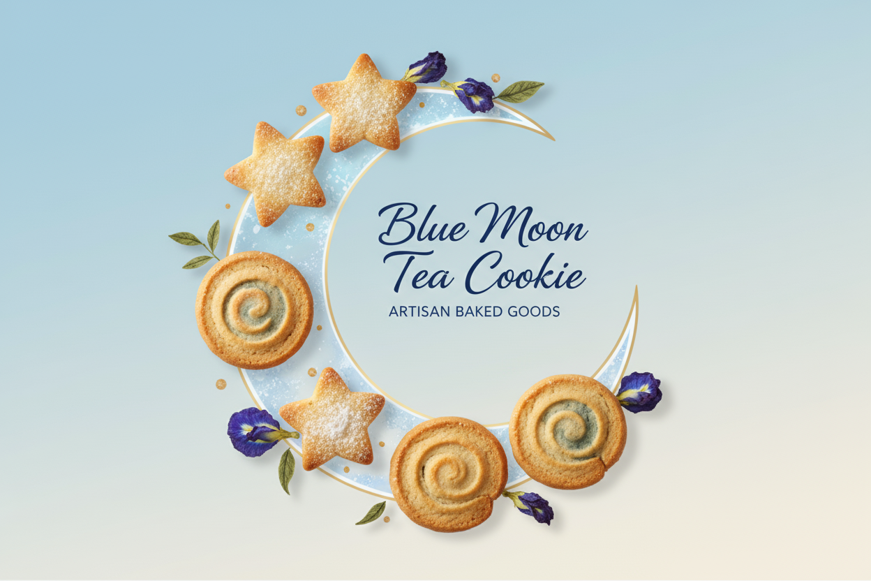 A banner for Blue Moon Tee Cookie