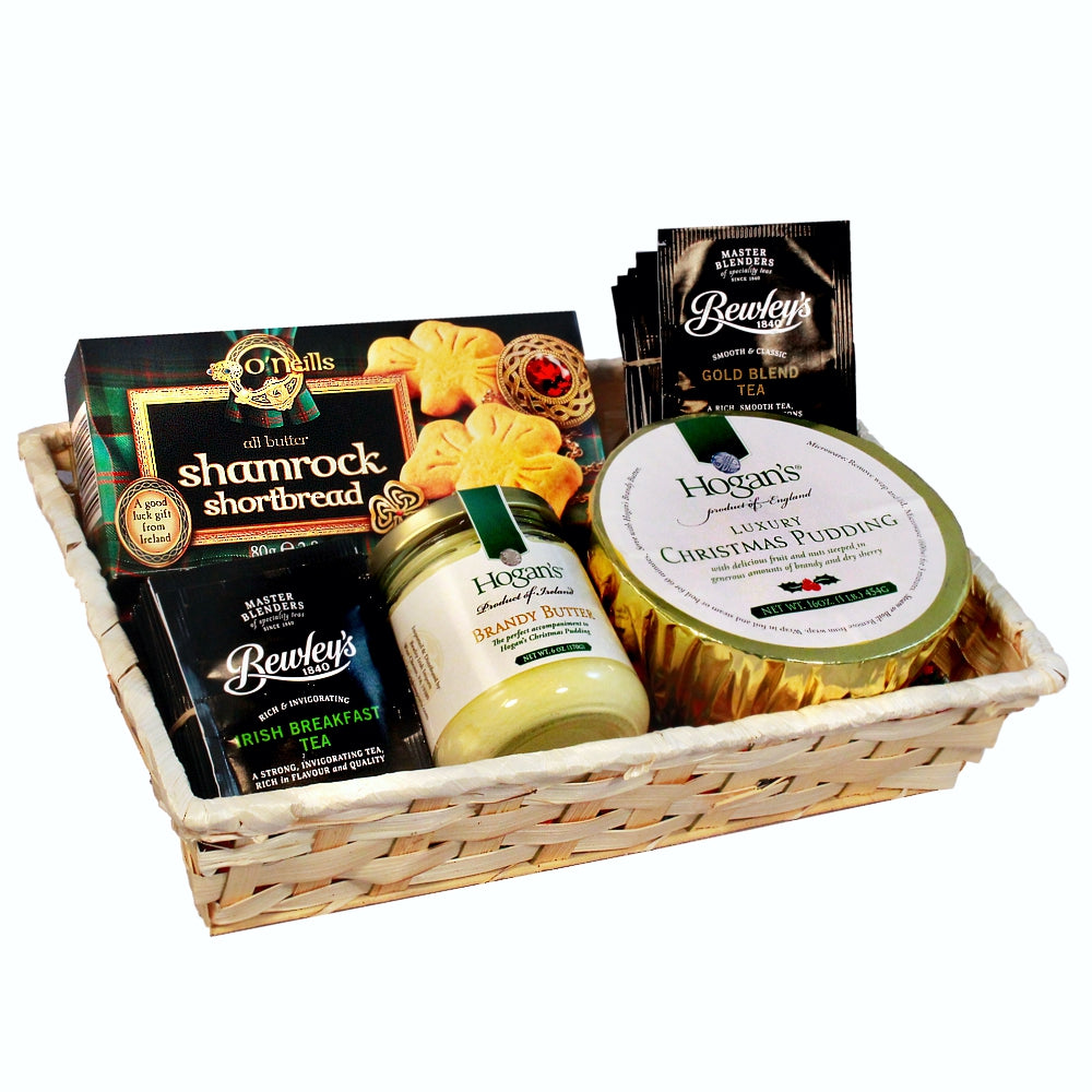 Christmas Pudding Gift Basket - Irish Christmas Gift