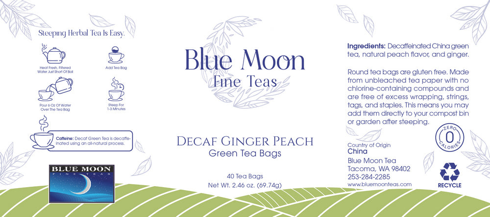 Decaf Ginger Peach Tea Bags