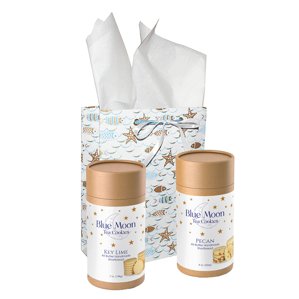Pecan & Key Lime Shortbread Cookie and Tea Gift Set
