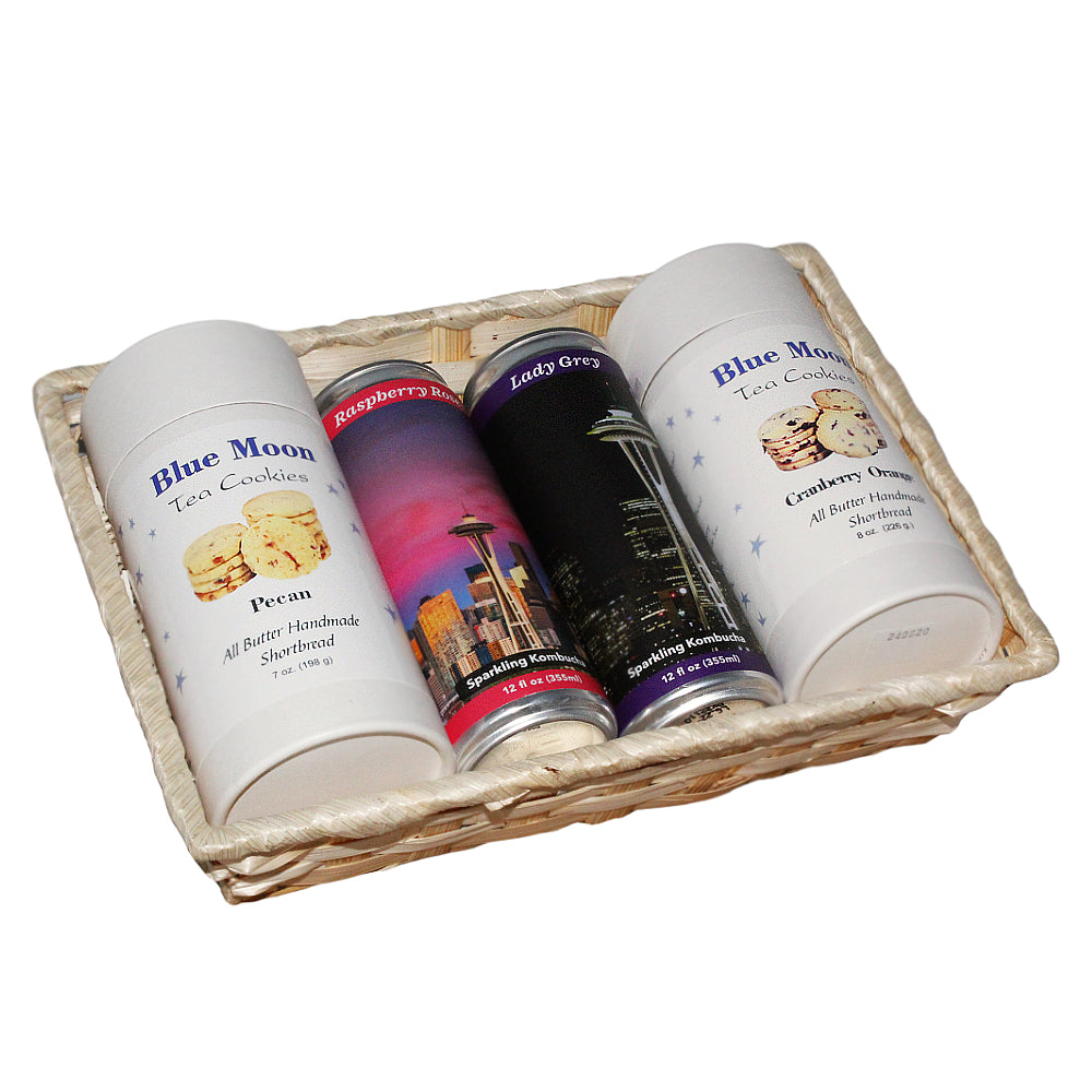 Kombucha Gift Basket - Pecan and Cranberry Orange Cookies