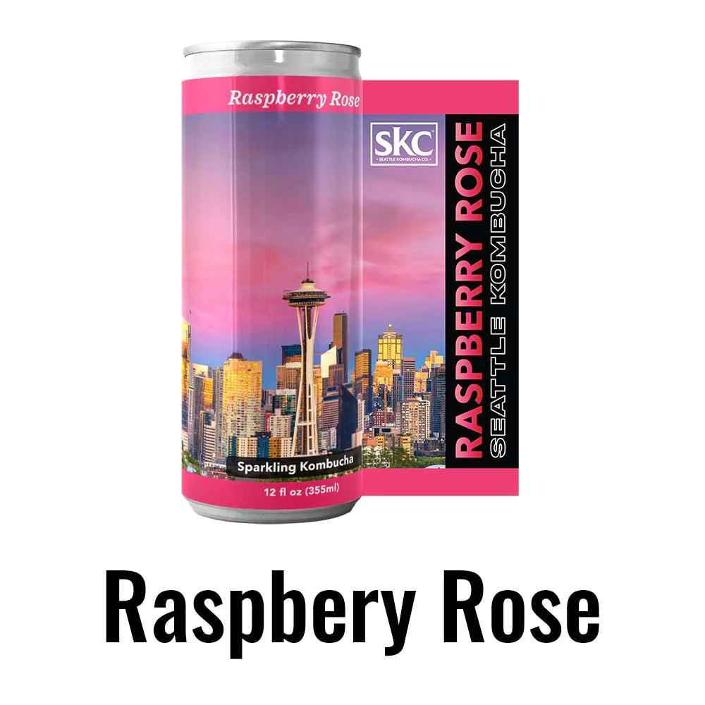 Seattle Kombucha Tea - Raspberry Rose Sparkling Kombucha Tea