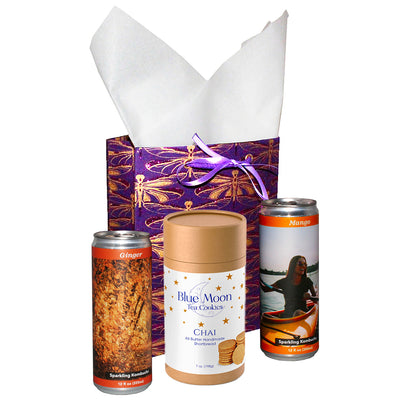Gifts for a Foodie Gift Set Kombucha Tea & Chai Cookies 