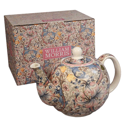 William Morris Golden Lily Teapot - English Porcelain 4 Cup  Teapot