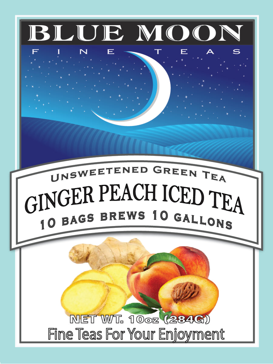 Ginger Peach Green Iced Tea Bags - Unsweetened Iced Tea Bags