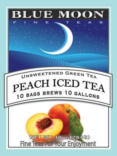 Peach Green Iced Tea Bags - 1 Gallon Iced Tea Bags - Peach Ice Tea
