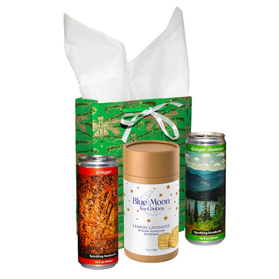  Foodie Gift Set Kombucha Tea & Lemon Lavender Cookies Gift for Foodie