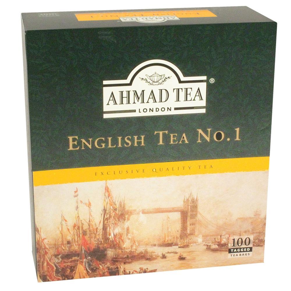 Ahmad English Tea #1 100 Tea Bags Box - Tagged Tea Bags - Not Wrapped