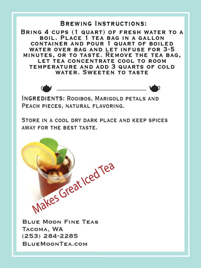 Peach Herbal Iced Tea Bags - 10 Pack