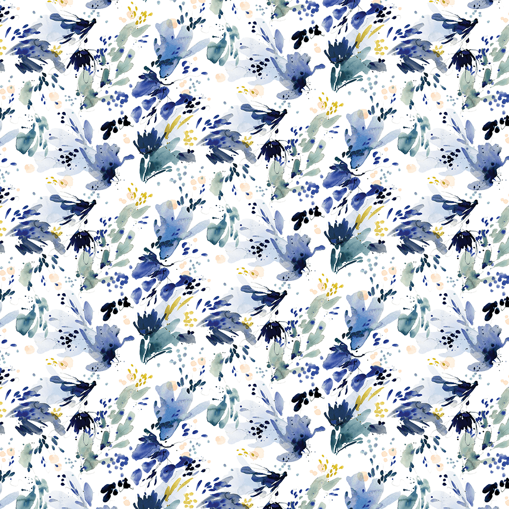 Gift Wrap - White & Blue